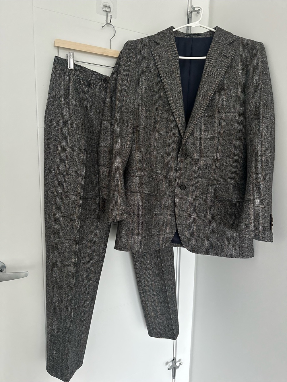 Suitsupply Brescia Int 100% Wool Plaid Suit EU 50R